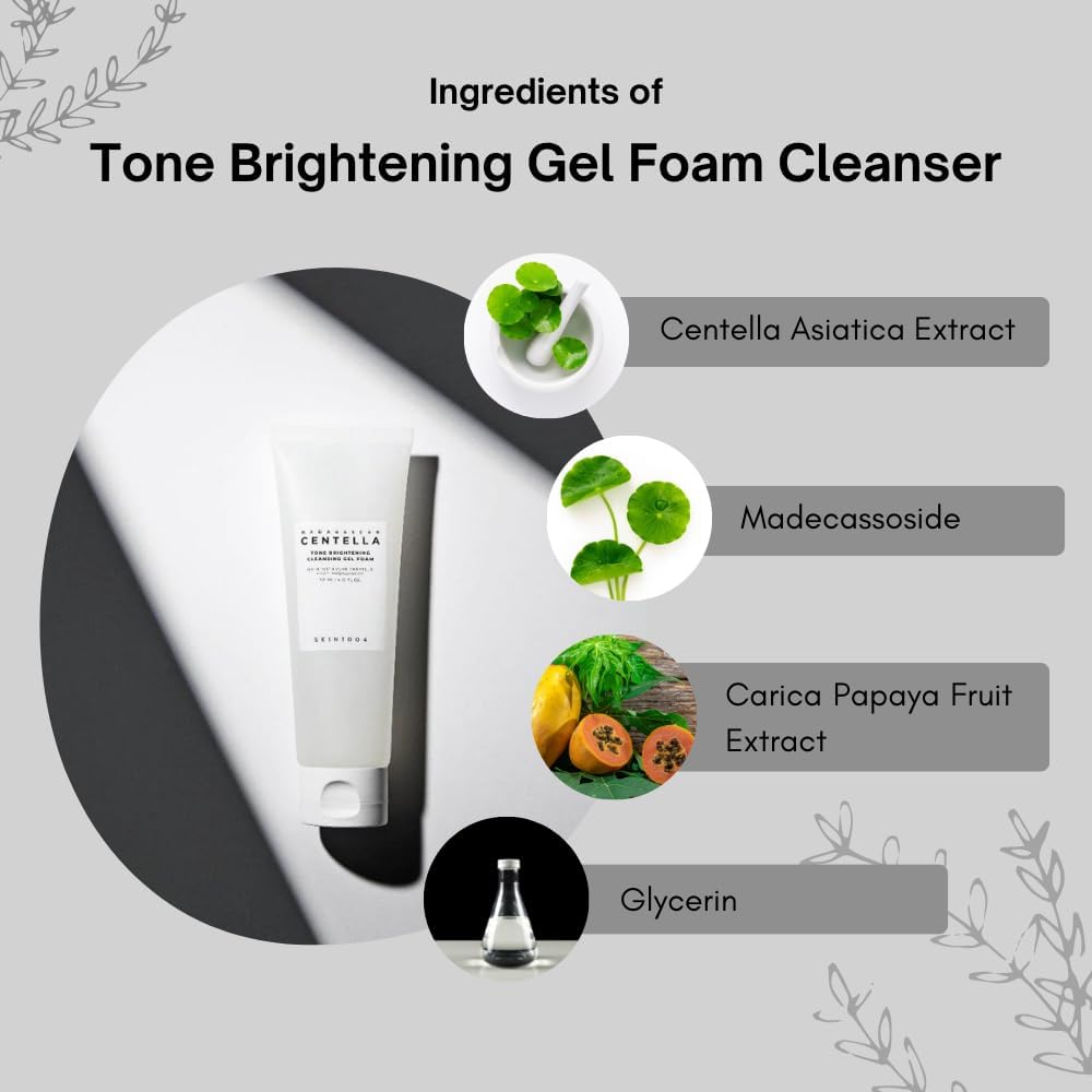 Skin1004 Madagascar Centella Tone Brightening Cleansing Gel Foam 125Ml