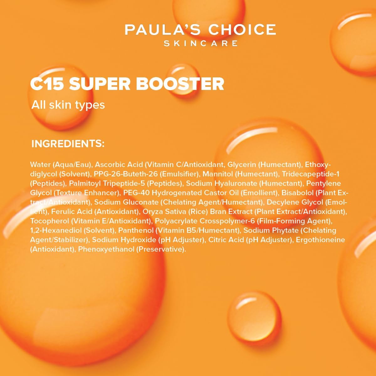 Paula's Choice C15 Super Booster 15% Vitamin C With Vitamin E+ Ferulic Acid Serum 20Ml