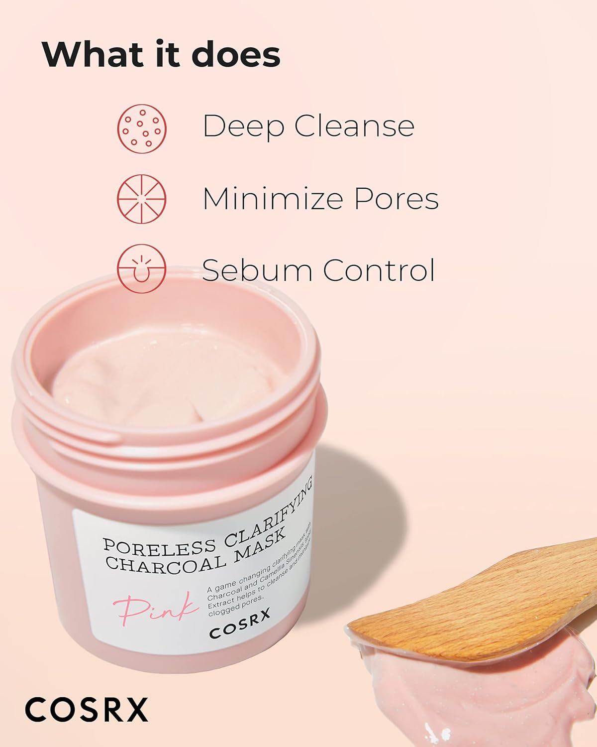 Cosrx Poreless Clarifying Charocal Mask Pink 110g