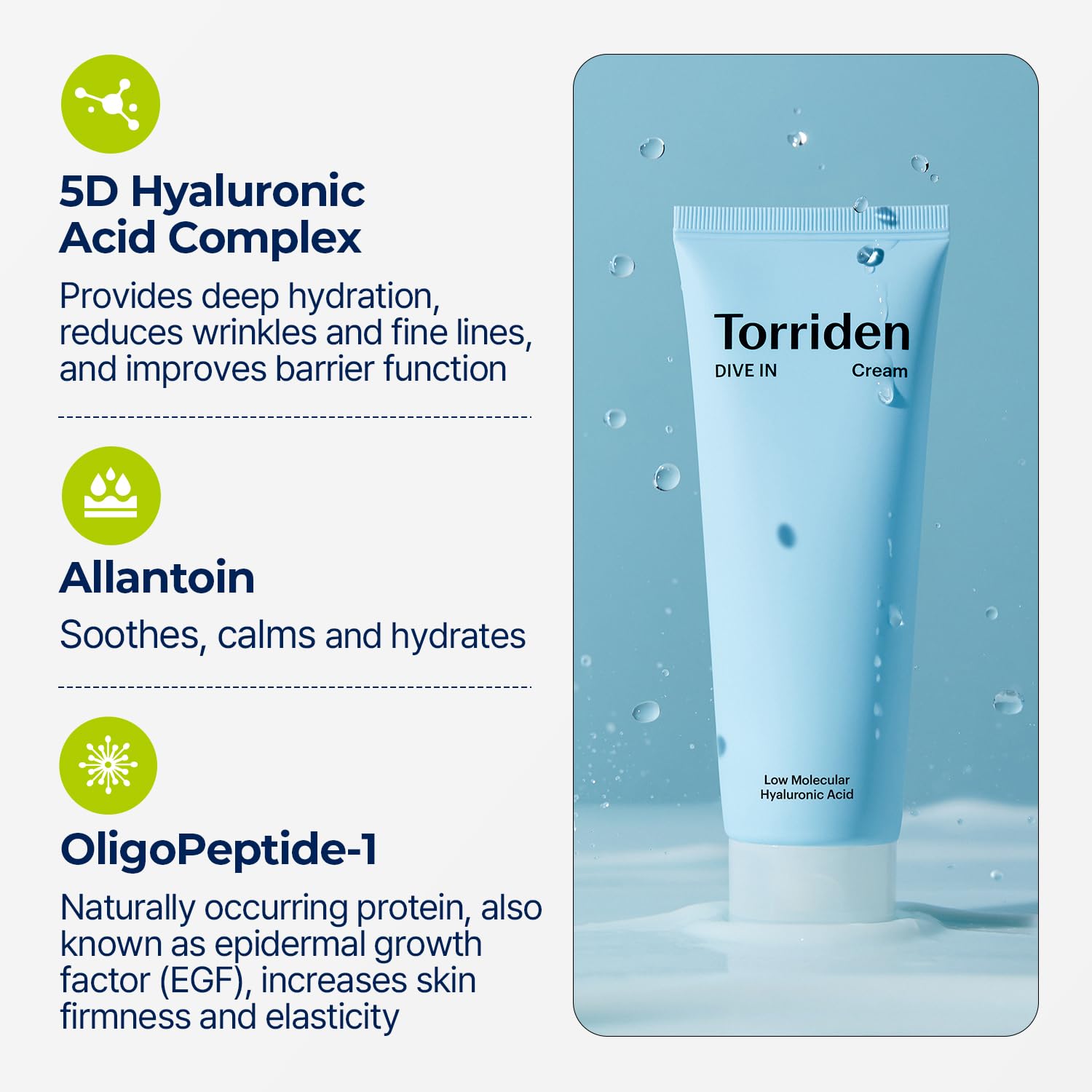 Torriden Dive In Cream Low Molecular Hyaluronic Acid 80Ml