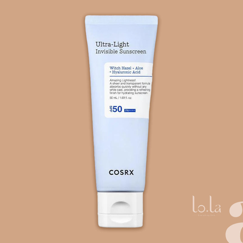 Cosrx Ultra Light Invisible Sun Screen With Hazel + Aloe + Hyaluronic Acid SPF50 PA+++ 50Ml