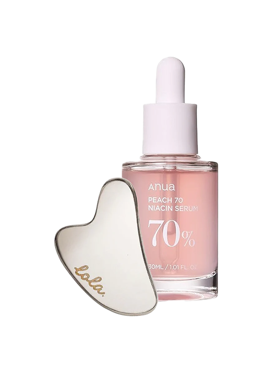 Brighten & Lift Kit - lo.la Gua Sha + Anua Peach Serum