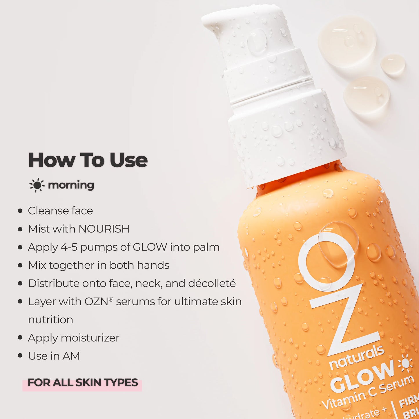 OZ Naturals Glow Vitamin C Facial Serum (New) 30Ml