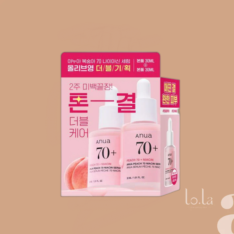 Anua Peach 70+Niacin Serum 1+1 New Edition