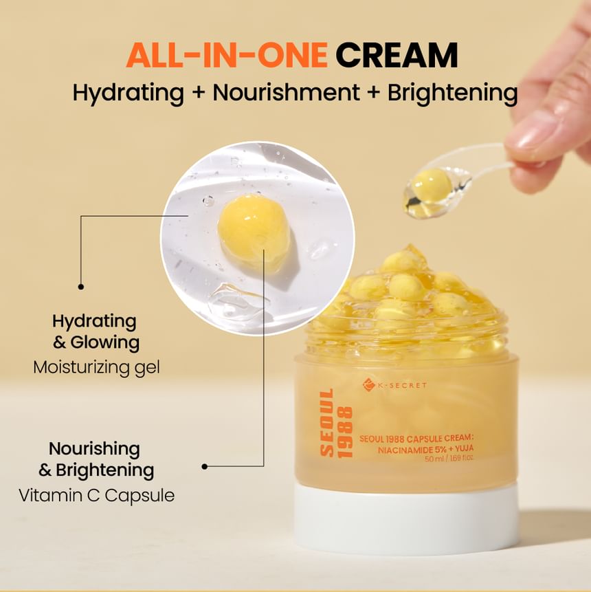 K-Secert Seoul 1988 Capsule Cream Niacinamide 5% + Yuja 50Ml
