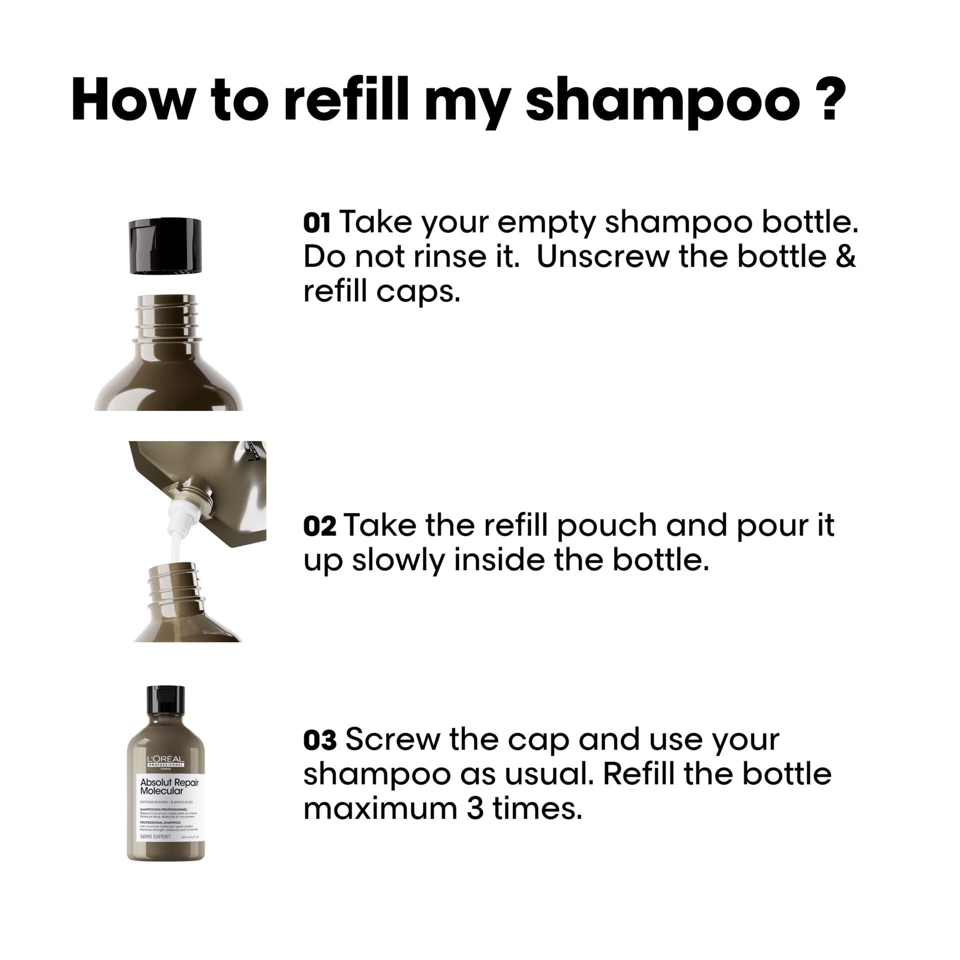 L'Oréal Professionnel Serie Expert Absolut Repair Molecular Shampoo 1500Ml