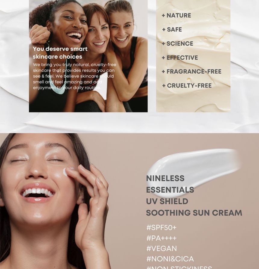 NineLess Essentials UV Shield Soothing Sun Cream 50g