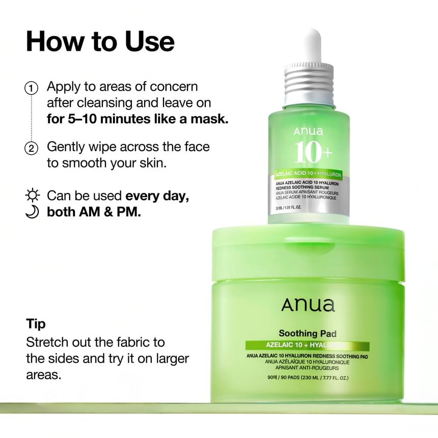 Anua Soothing Azelaic10+Hyaluaron Pad 230Ml/90Pads