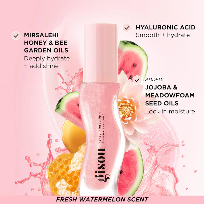 Gisou Honey Infused Lip Oil Watermelon Sugar  8Ml
