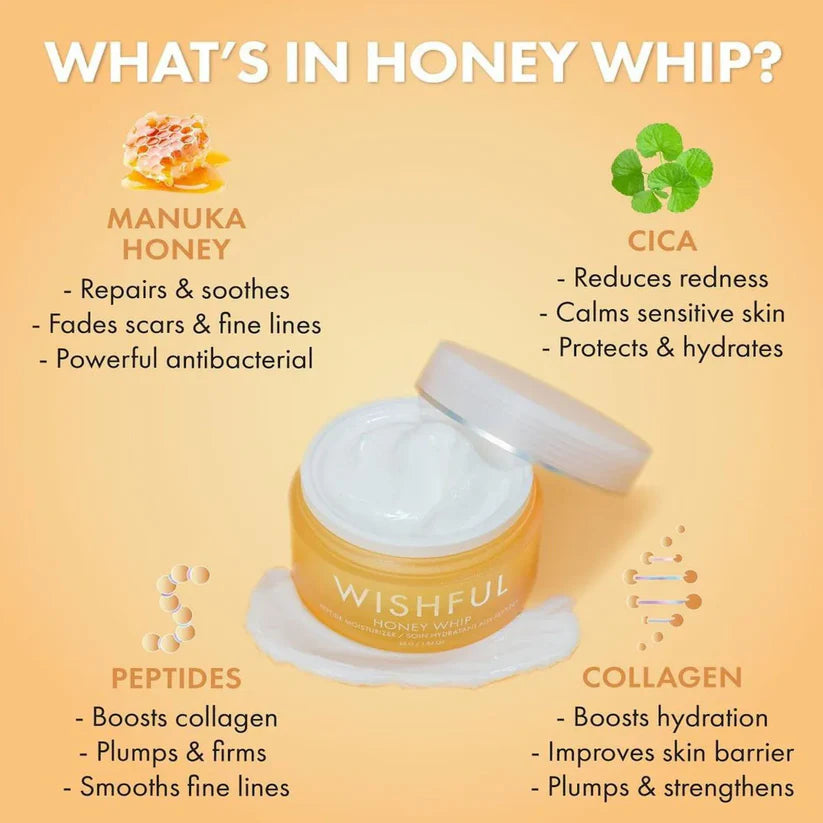 Huda Beauty Wishful Honey Whip Peptide Moistturizer 55g