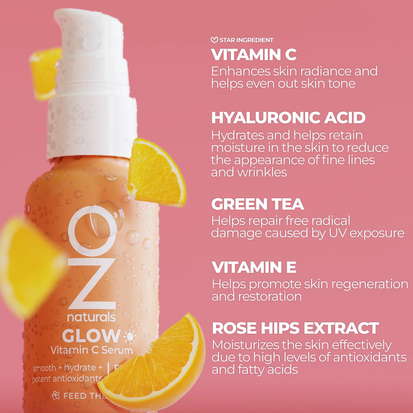 OZ Naturals Glow Vitamin C Facial Serum (New) 30Ml
